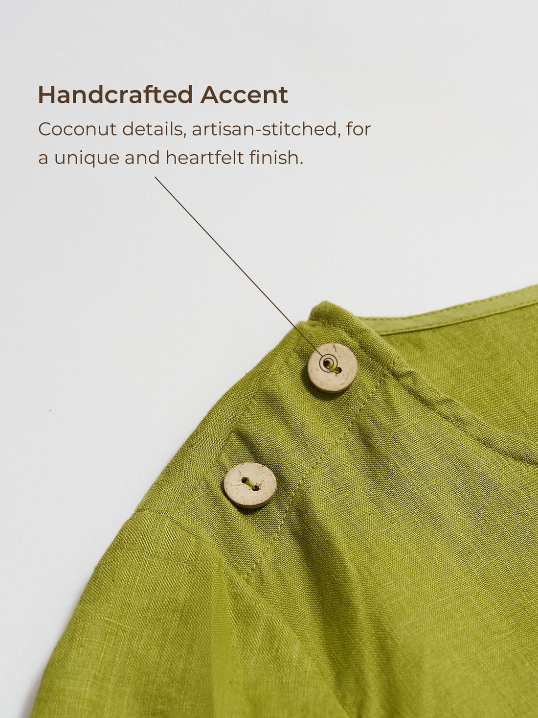 100% Linen Round Neck Mini Dress