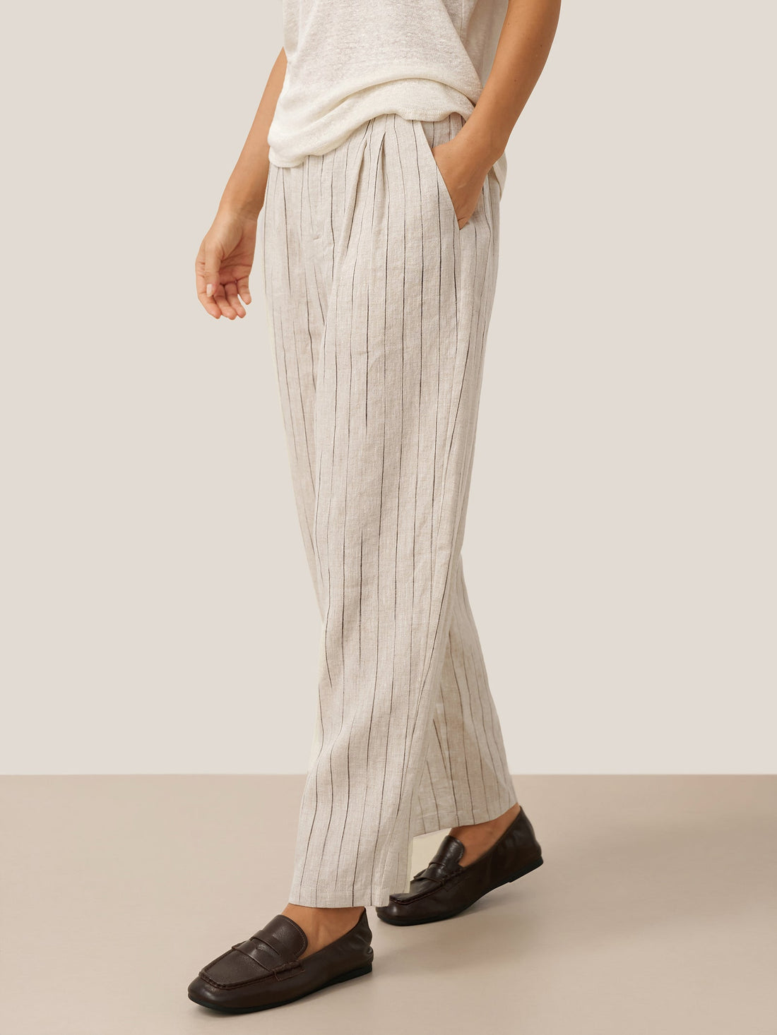 100% Linen Heavyweight Patch-Pocket Pant Set