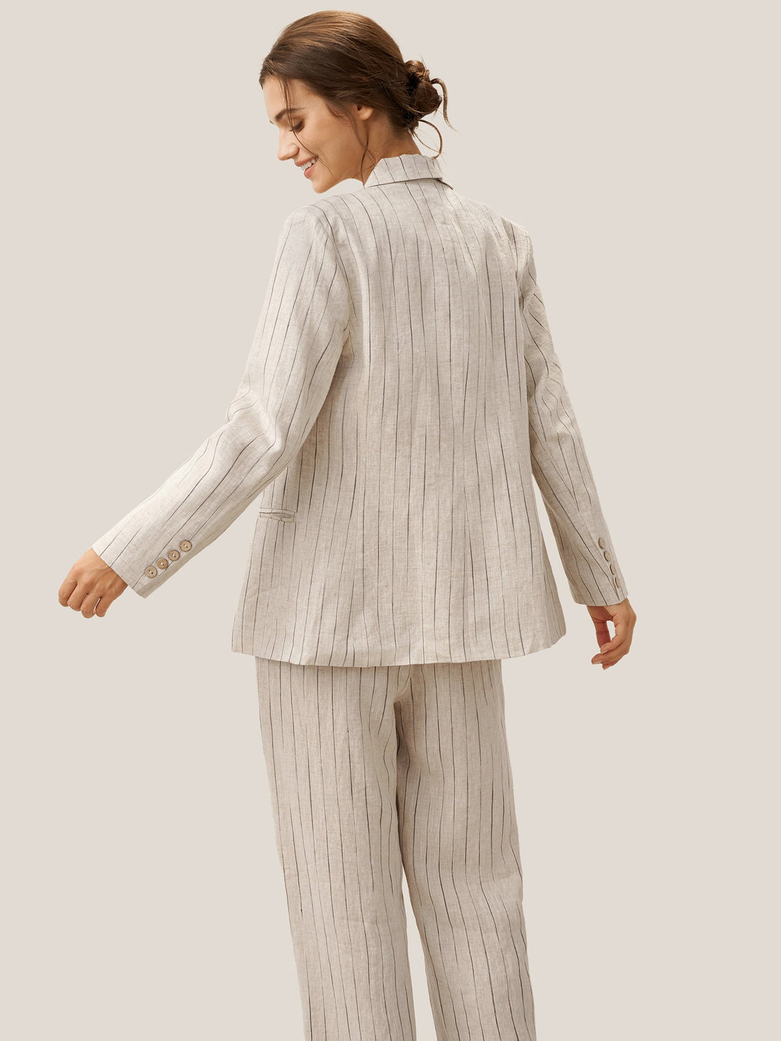 100% Linen Heavyweight Patch-Pocket Pant Set