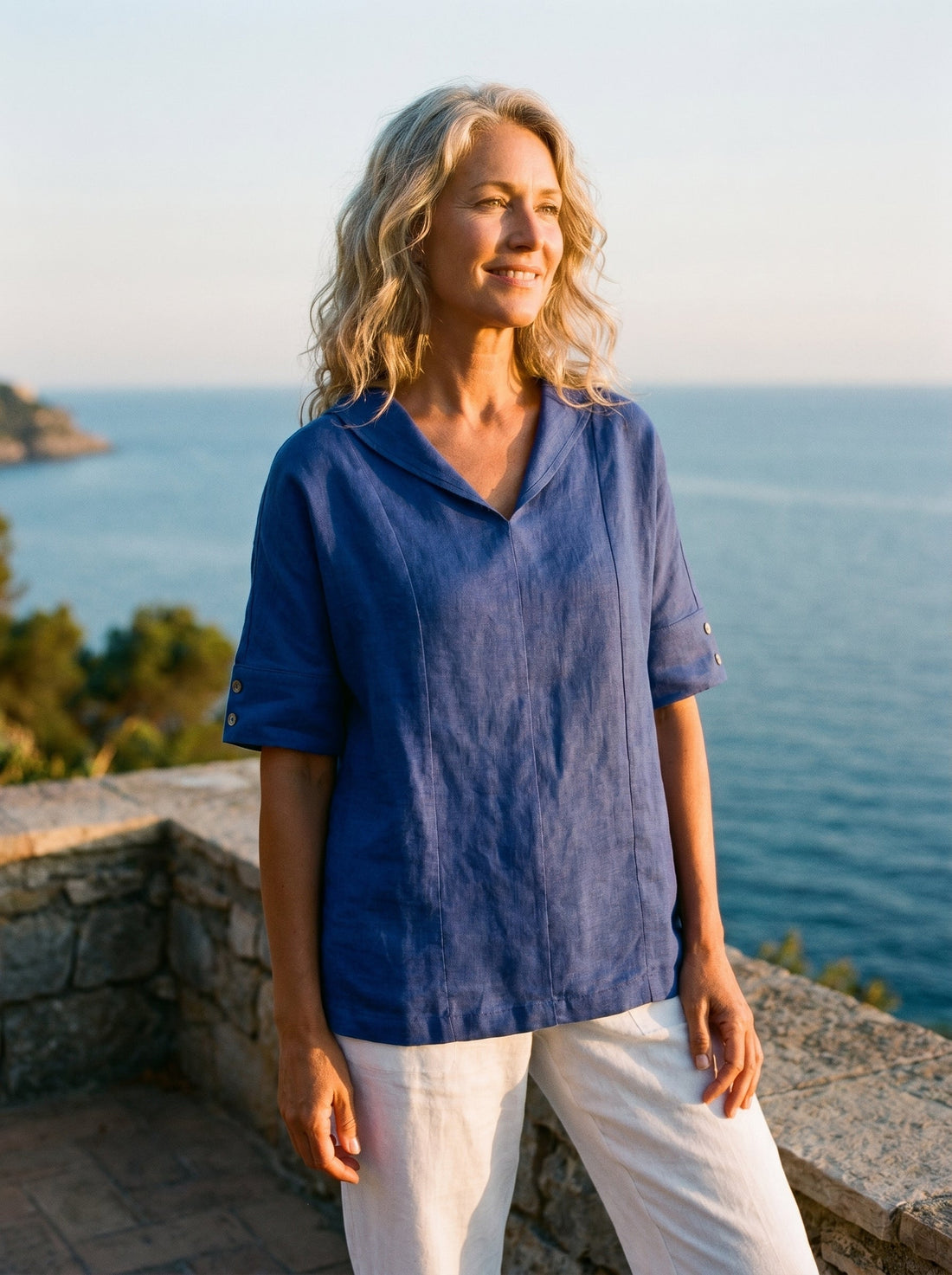 100% Linen Half Sleeve Relaxed Shirt