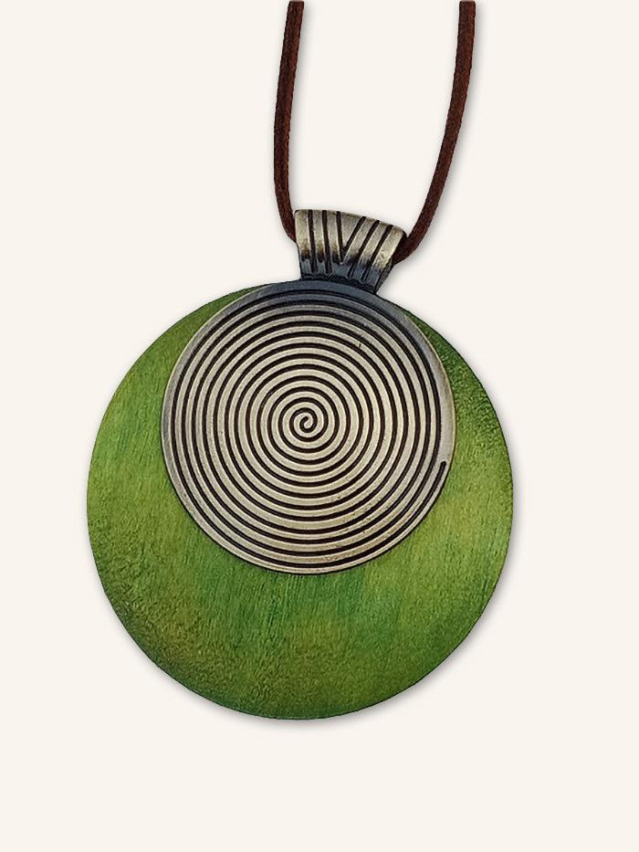 Wood Ring Long Necklace