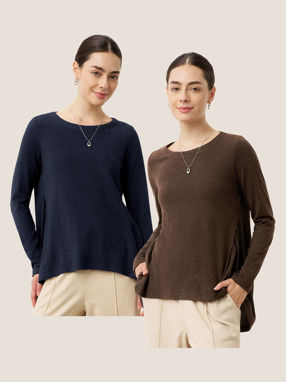 Wool Blend Ruched Boat Neck Top