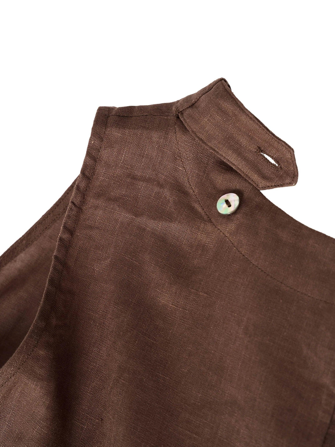 100% Linen Sleeveless Round Neck Midi Dress