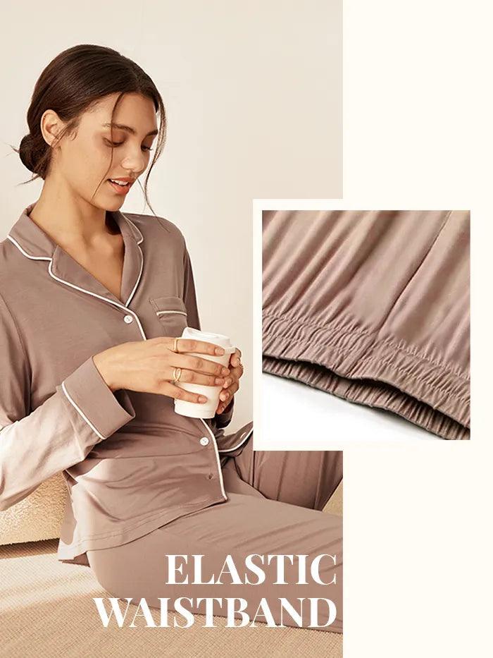 Bamboo Shirt Collar Pajama Set