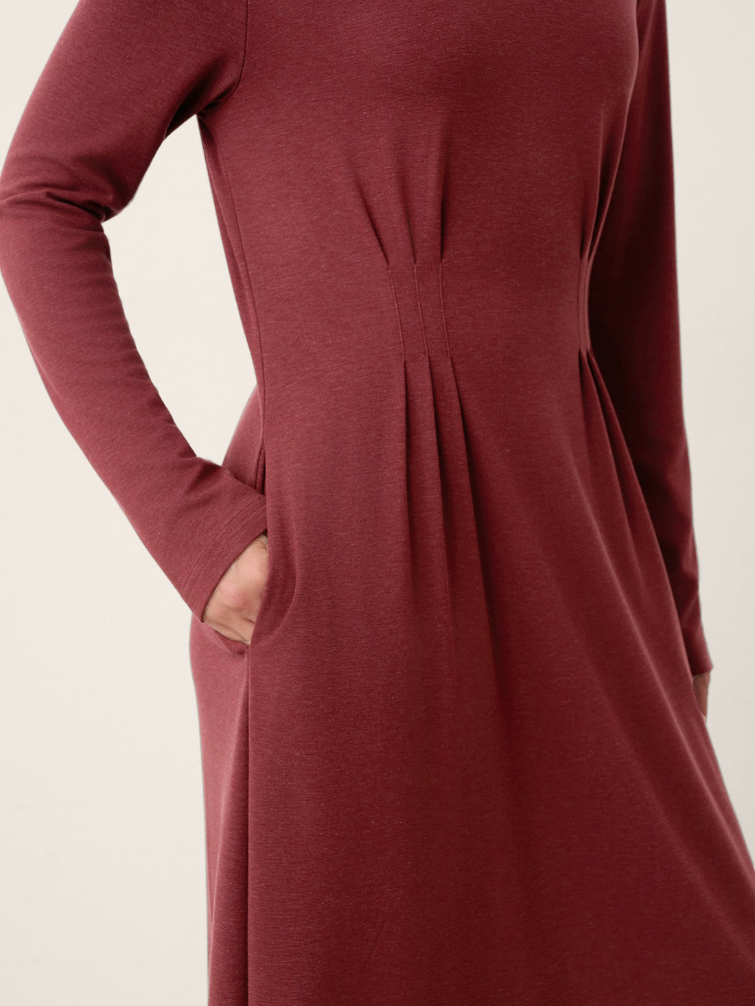 Wool Tailored Long Sleeve Midi Dress