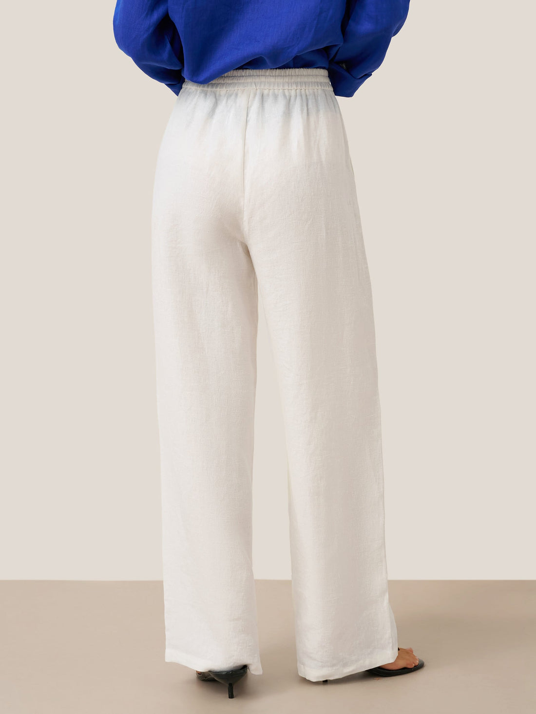 100% Linen Garment-Dyed Straight-Leg Pants