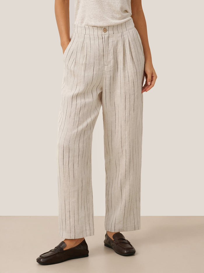 100% Linen Heavyweight Patch-Pocket Pant Set