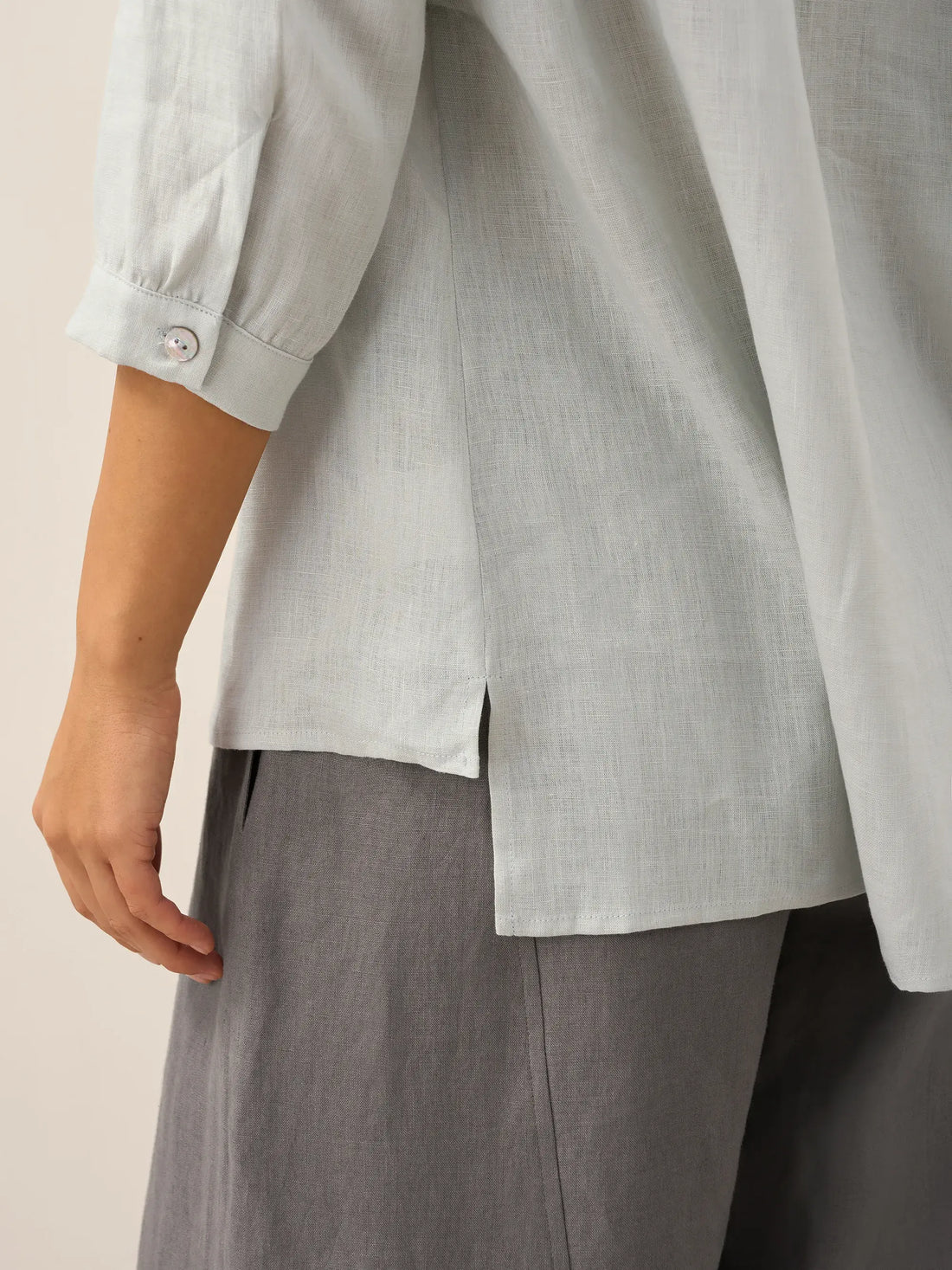 100% Linen Pleated A-Line Shirt