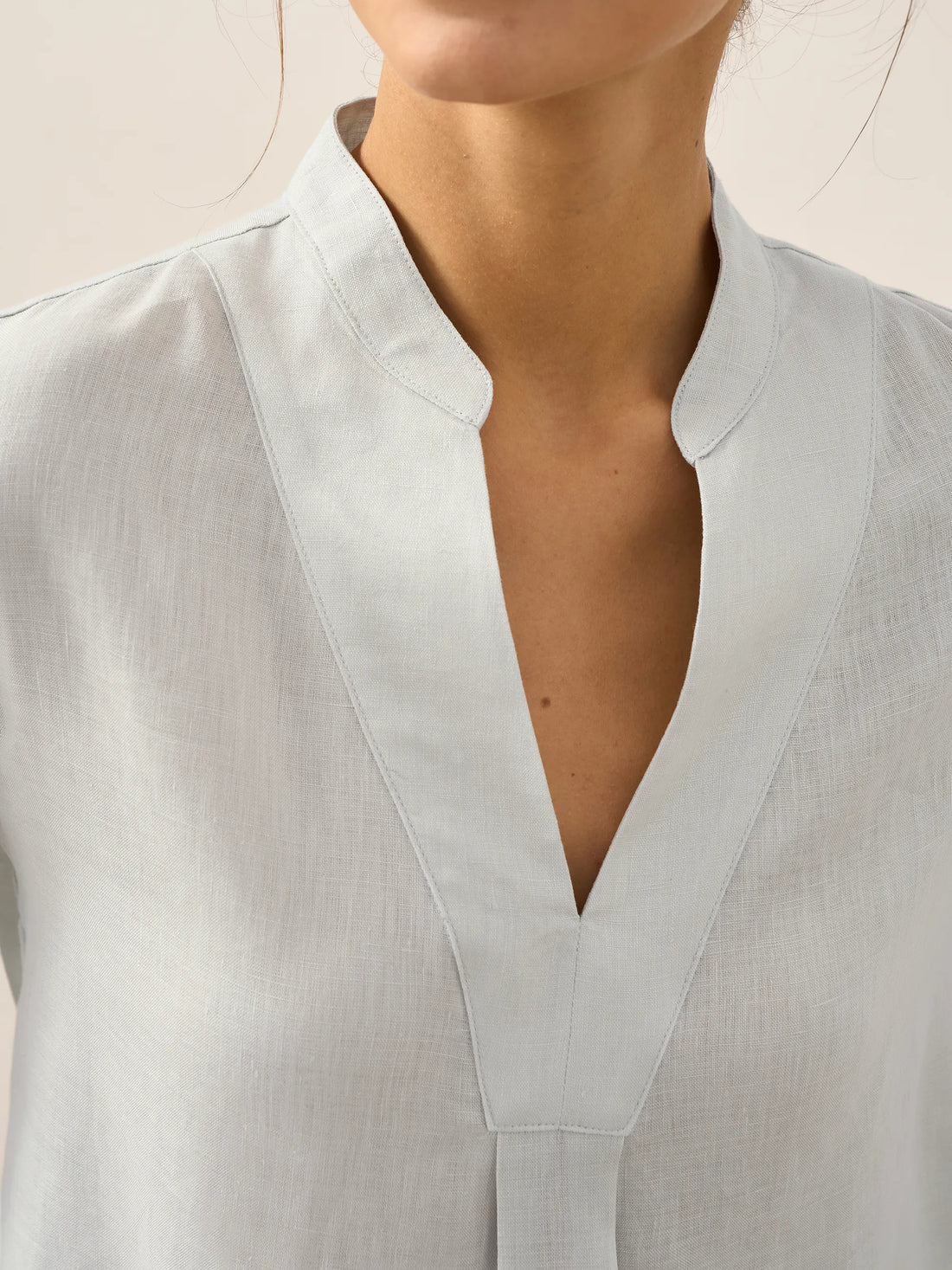 100% Linen Pleated A-Line Shirt