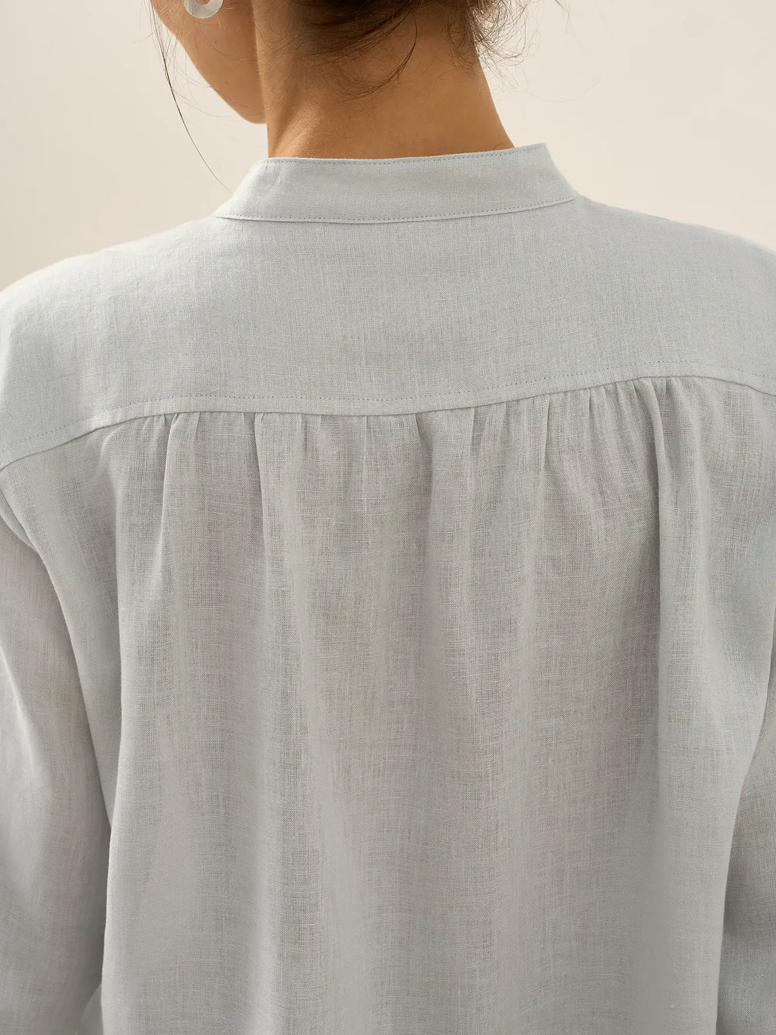 100% Linen Pleated A-Line Shirt