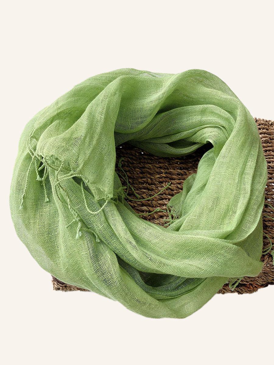 100% Linen Solid Colour Scarf, One Size