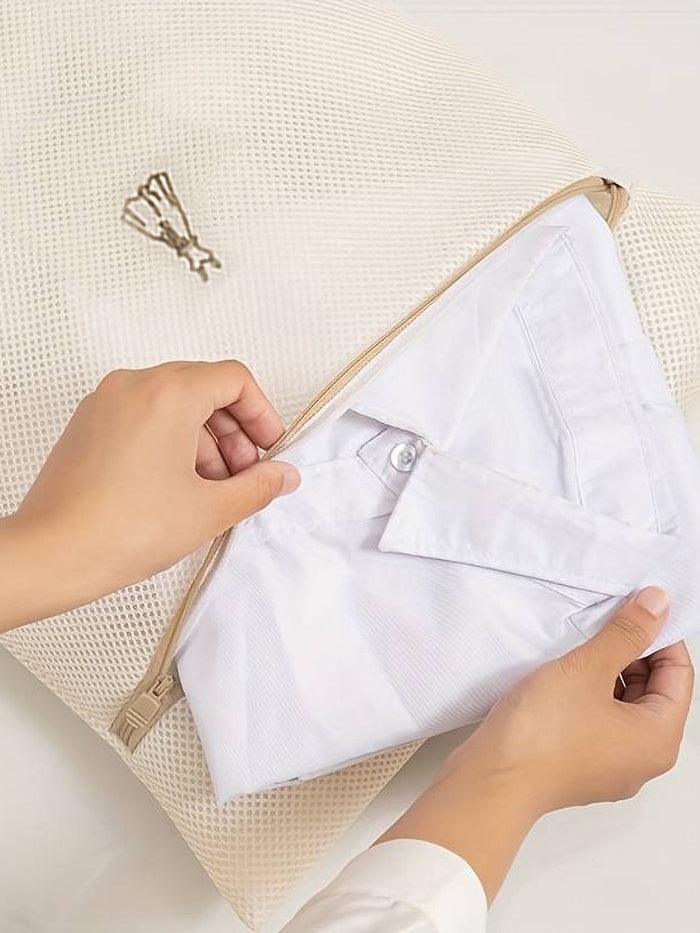 White Polyester Laundry Bag