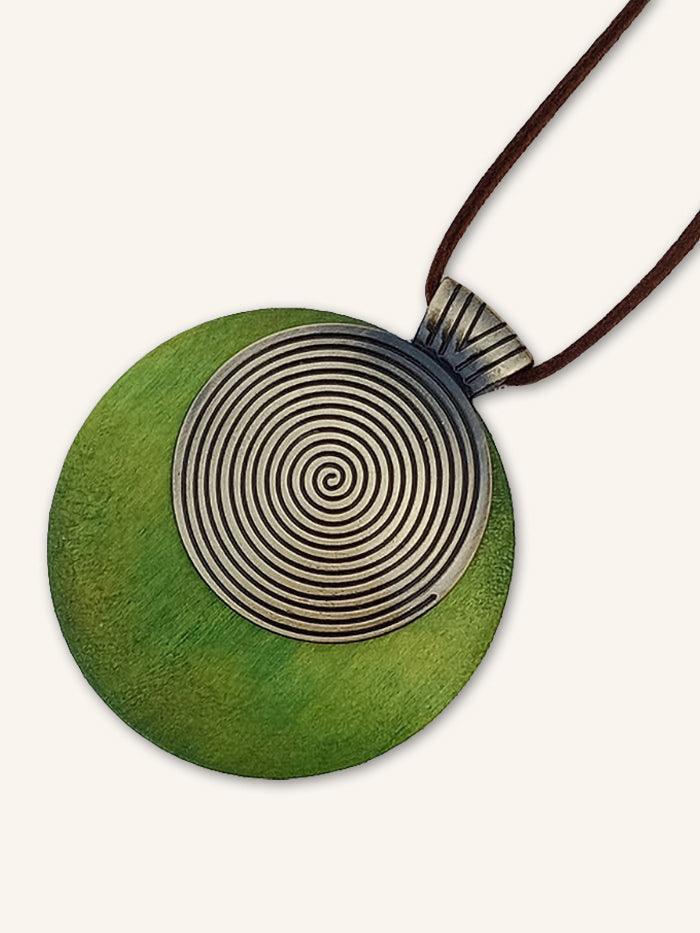 Wood Ring Long Necklace