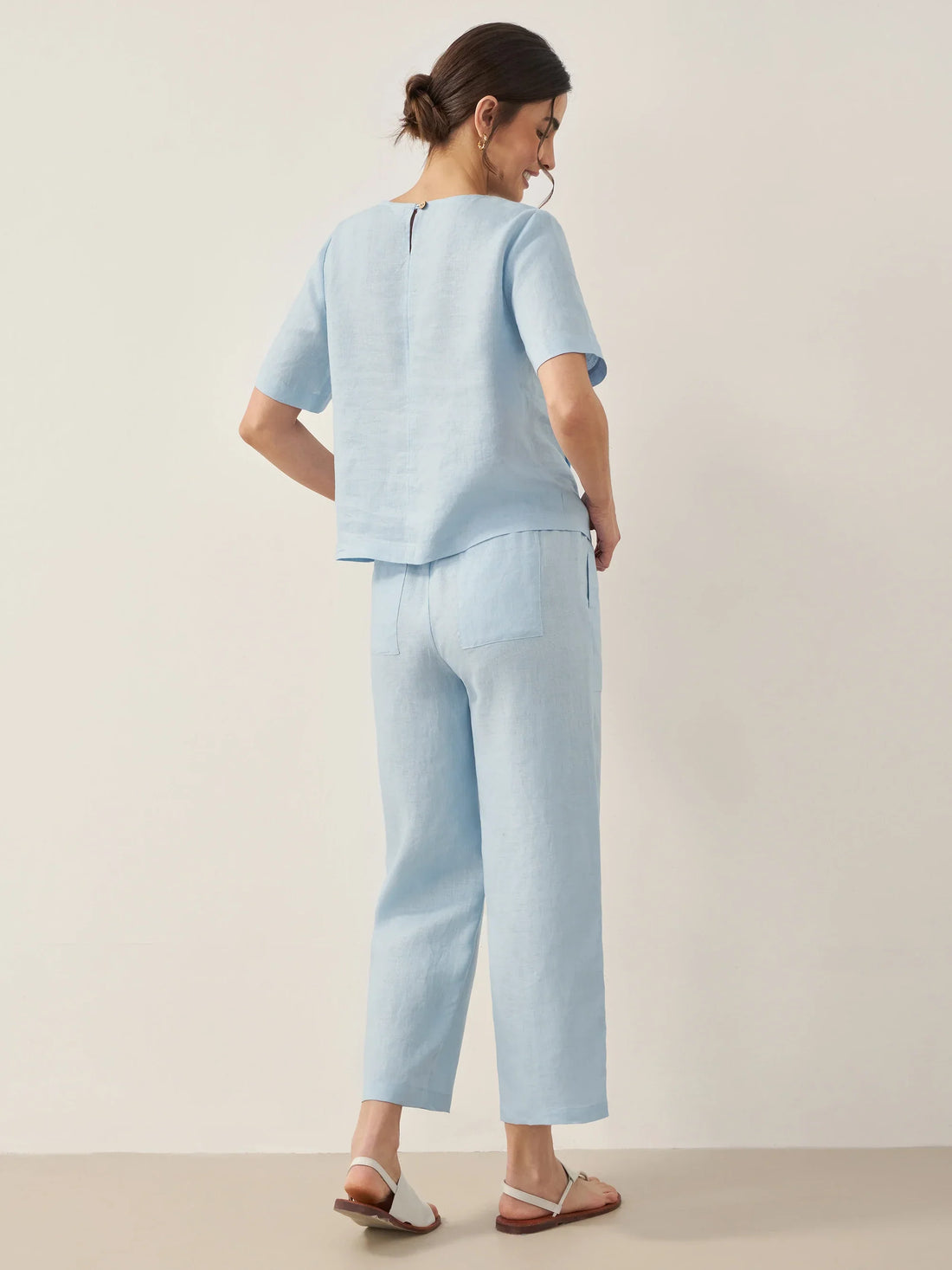 100% Linen Short Sleeve Pant Set