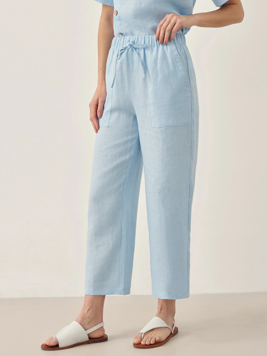100% Linen Short Sleeve Pant Set