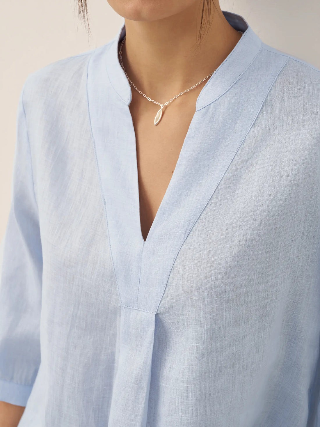 100% Linen Pleated A-Line Shirt