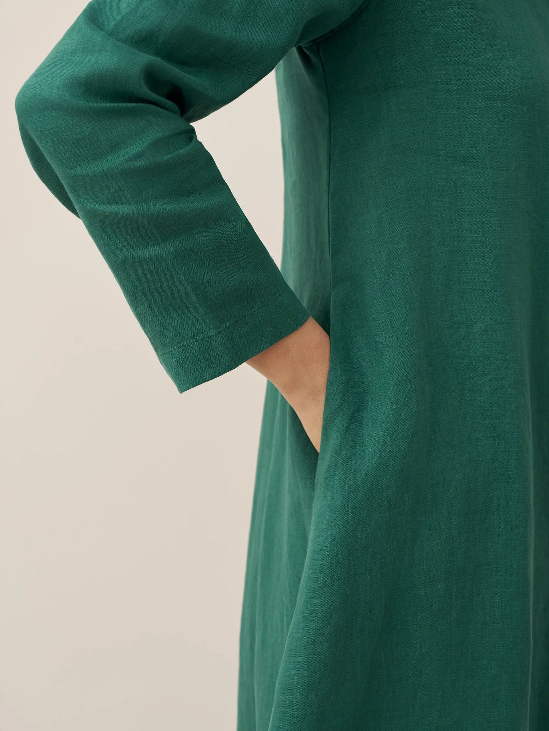 100% Linen Relaxed Maxi Dress