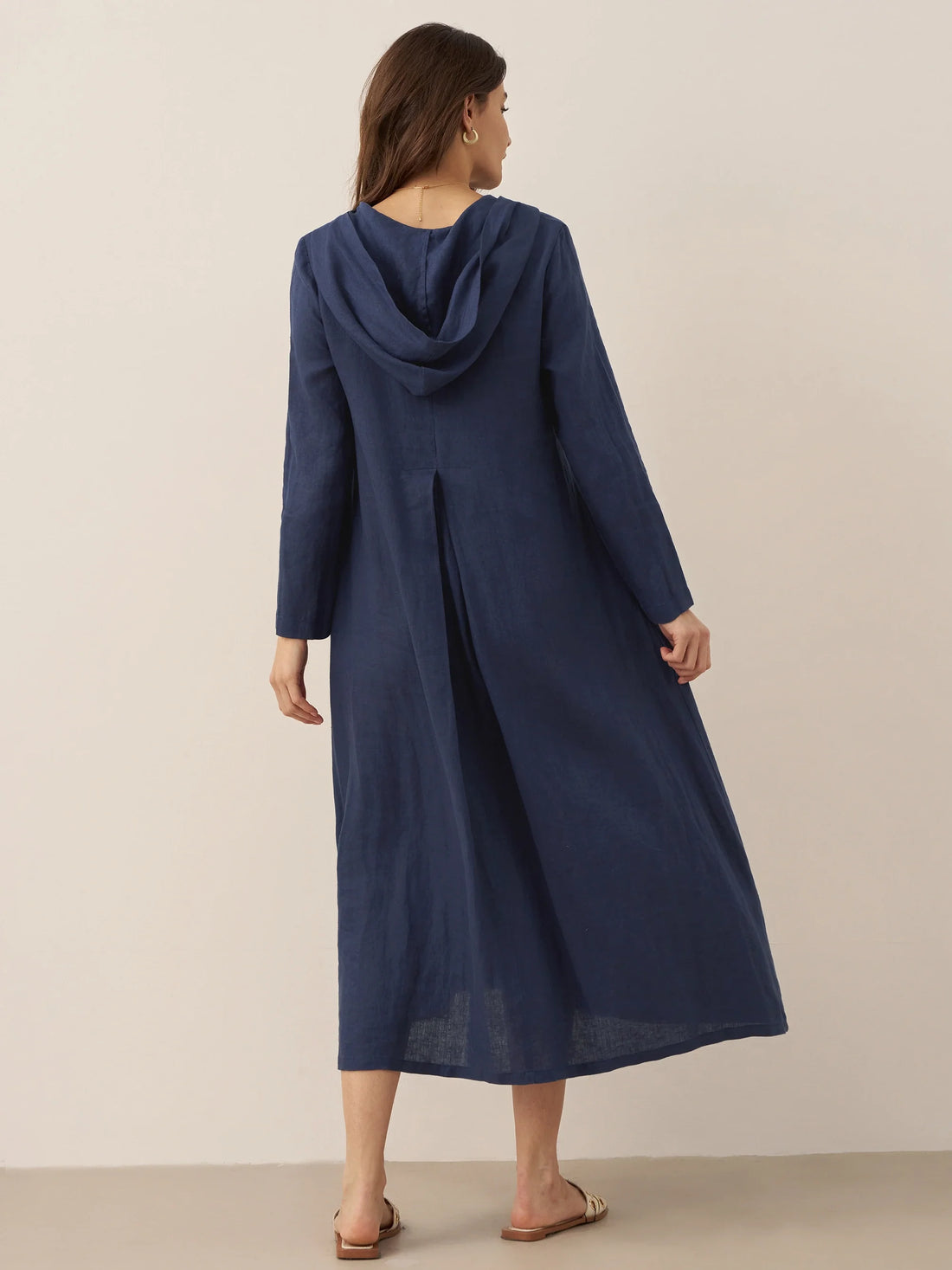 100% Linen Relaxed Maxi Dress
