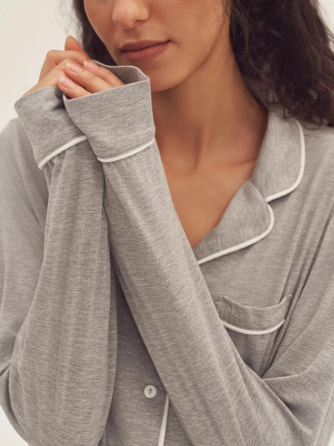 Bamboo Shirt Collar Pajama Set