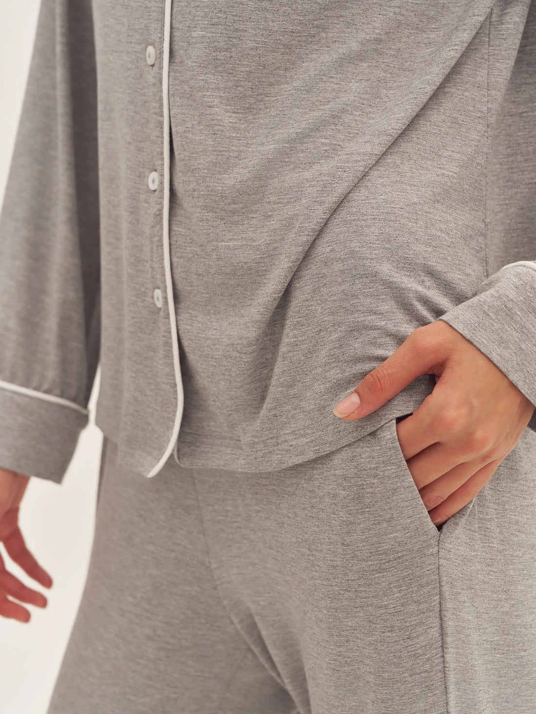 Bamboo Shirt Collar Pajama Set