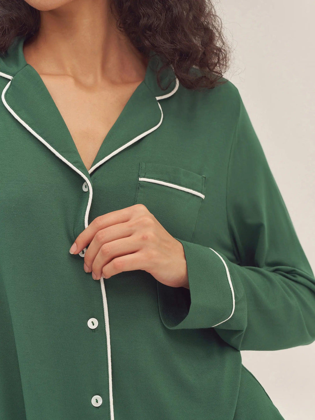 Bamboo Shirt Collar Pajama Set