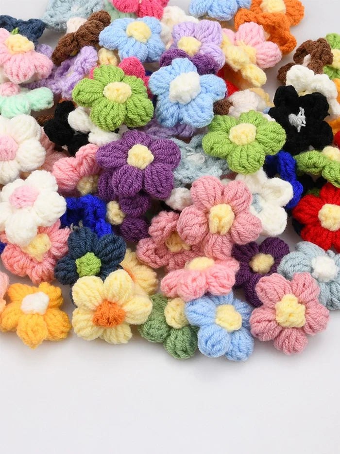 Knit Floral Hair Accessory