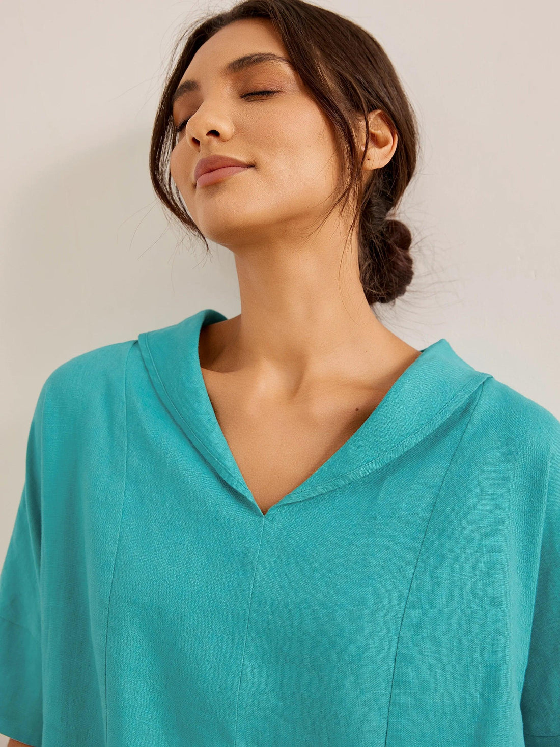 100% Linen Half Sleeve Relaxed Shirt