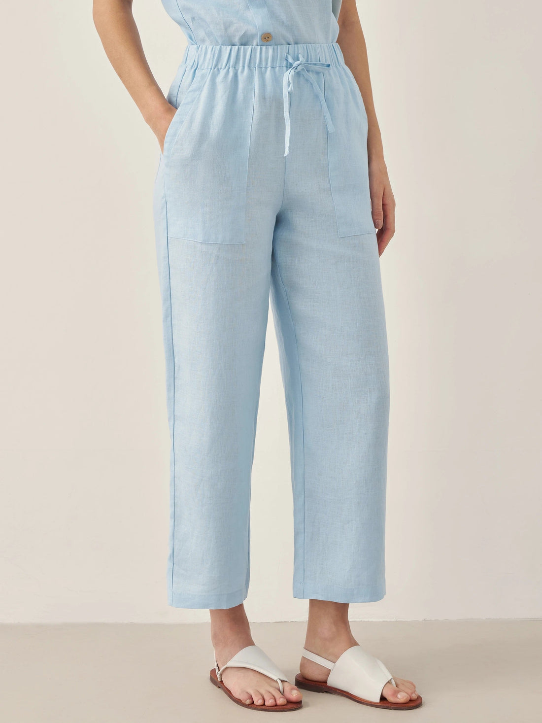 100% Linen Short Sleeve Pant Set