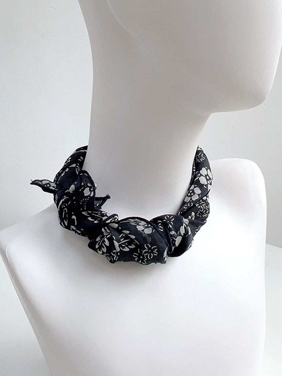 Ramie Printed Handkerchief Scarf