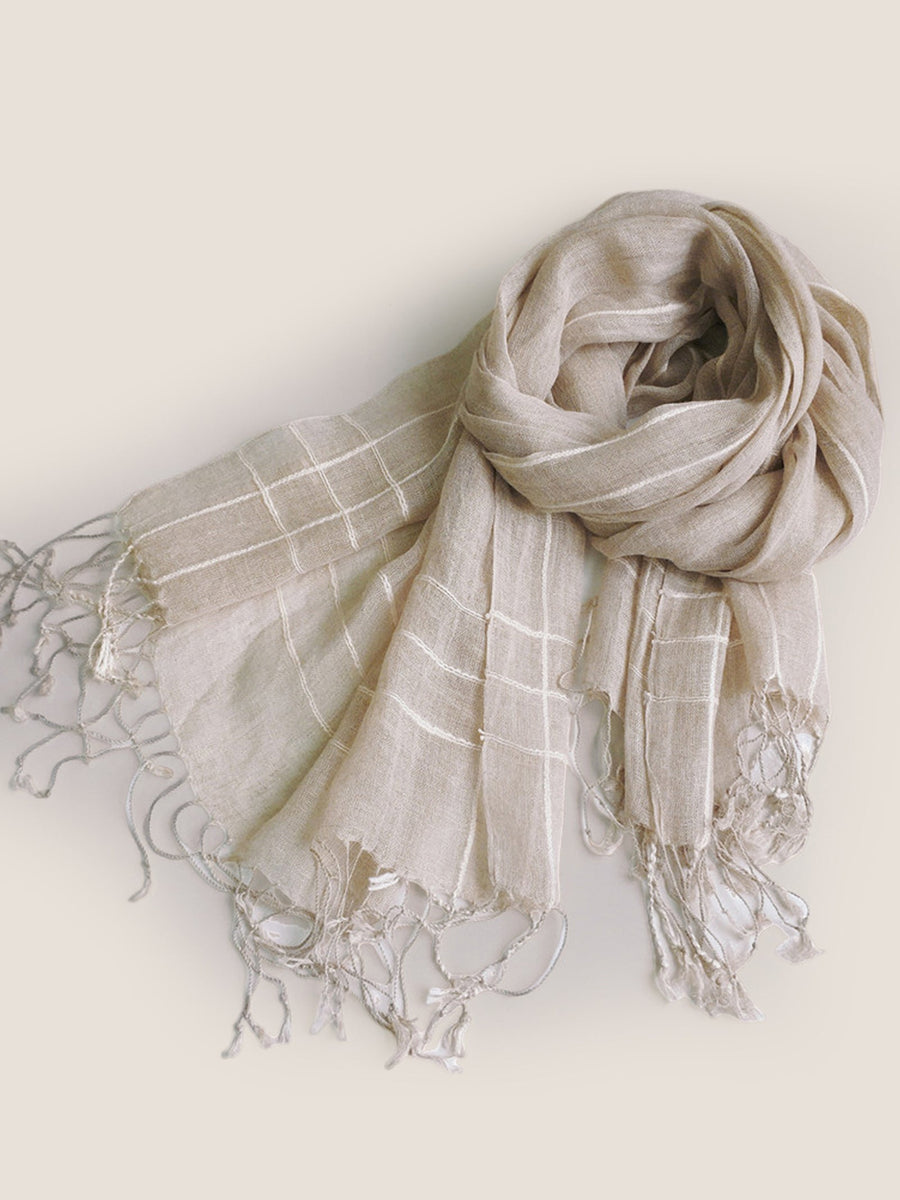 Linen Scarf for Cool Coastal Evenings