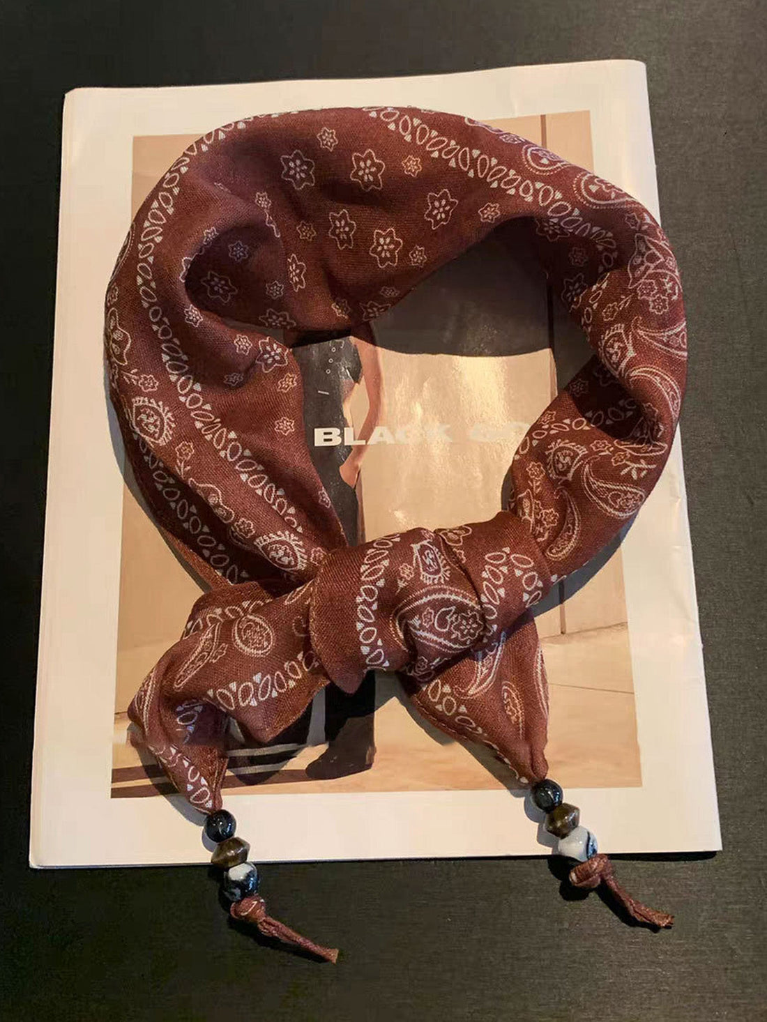 Silk Floral Print Scarf, One Size