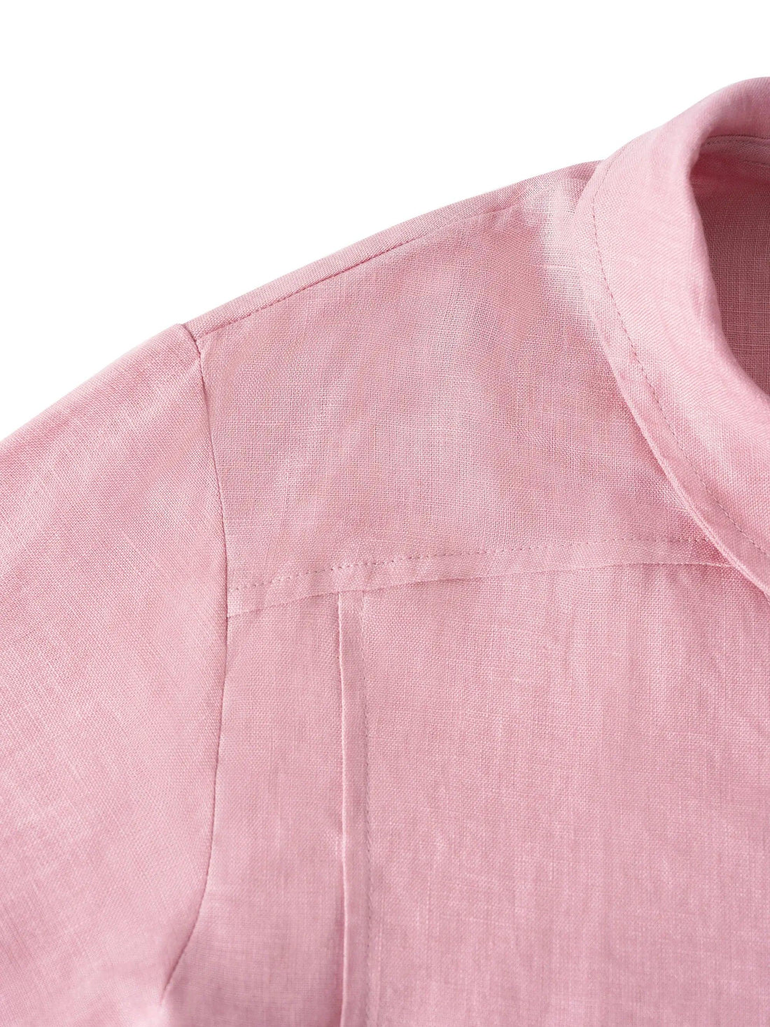 100% Linen V-Neck Three-Quarter Sleeve Blouse
