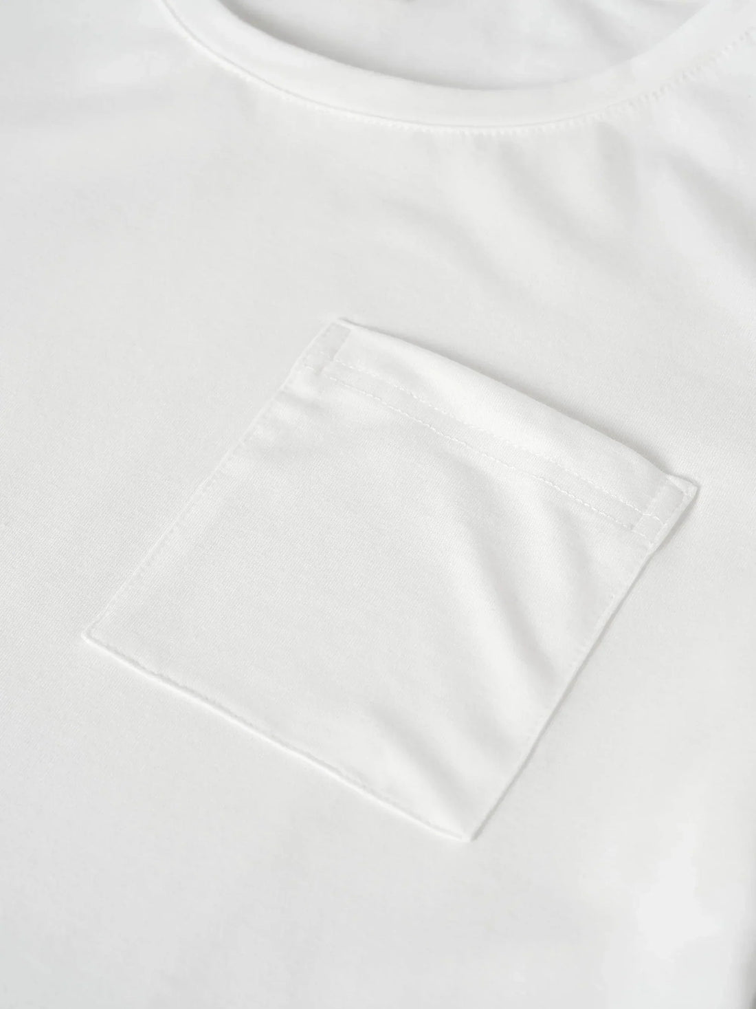 Bamboo Stretch-Knit Round Neck Tee
