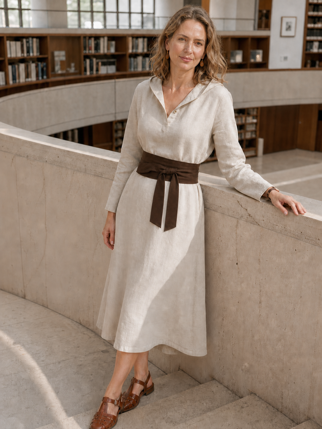 100% Linen Relaxed Maxi Dress