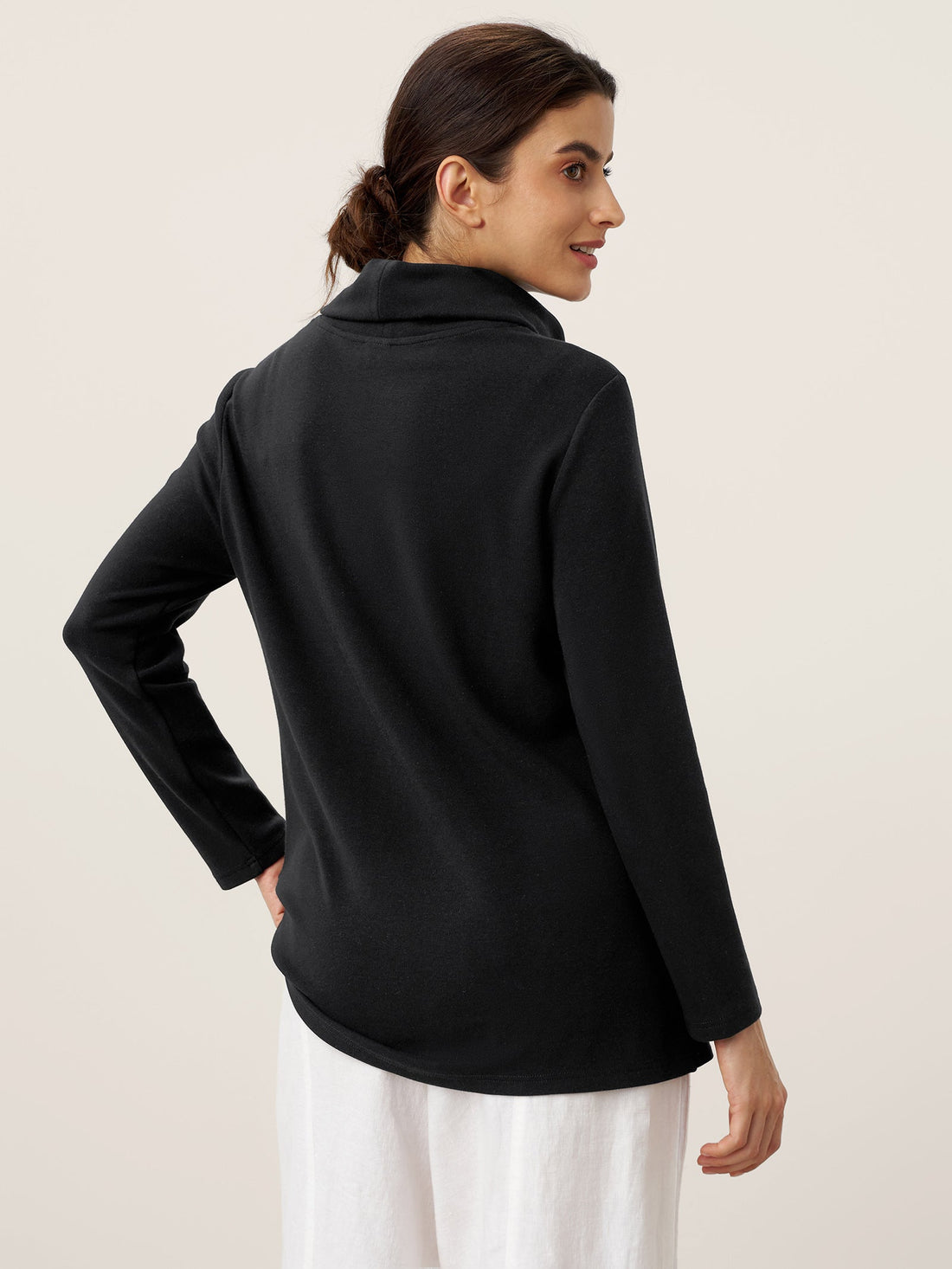 Cotton Decorative Button Jersey Top