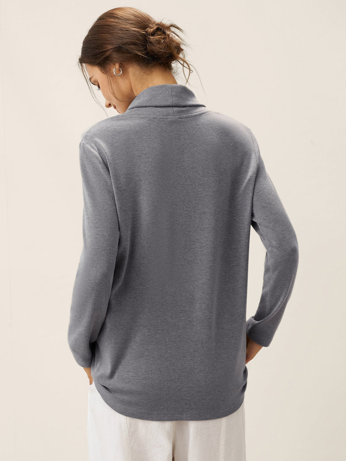 Cotton Decorative Button Jersey Top