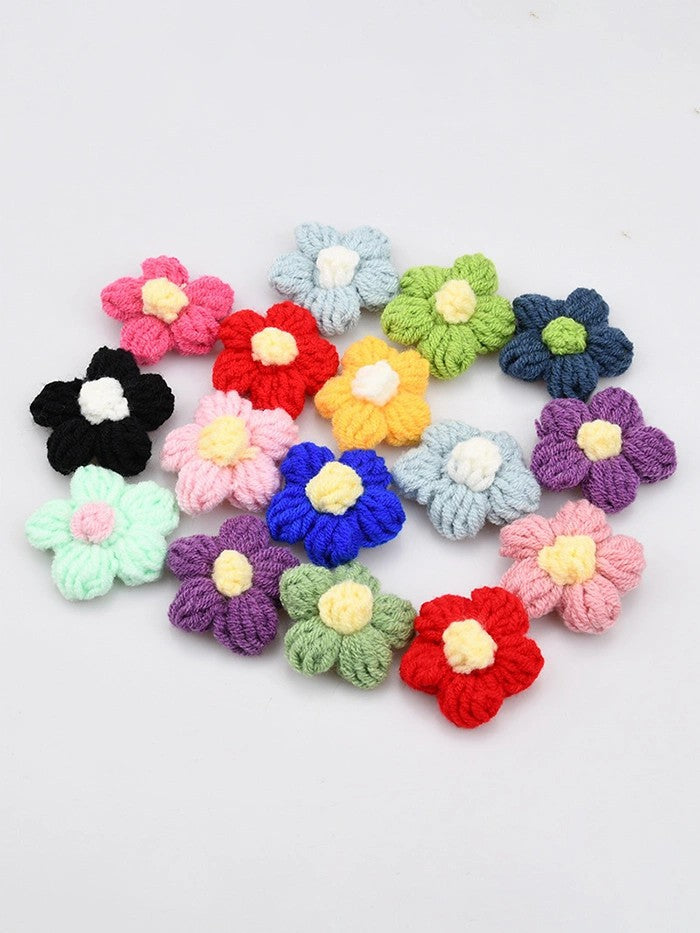 Knit Floral Hair Accessory